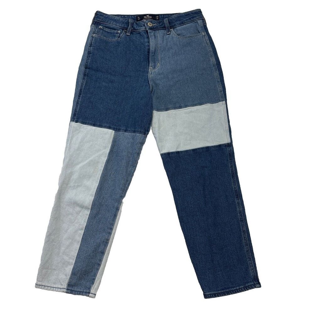 Hollister Jeans Womens 29x25 Ultra High-Rise Mom Jean 3 Tone Denim Stretch Boho